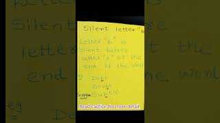 silent letter quotbquot before letter quottquot [upl. by Aztilem]