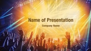 Rock Concert PowerPoint Video Template Backgrounds  DigitalOfficePro 01212V [upl. by Anayek]