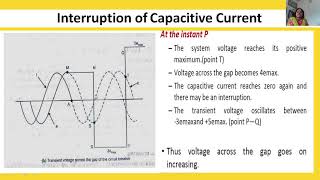 Lecture 25 Interruption of Capacitive Current [upl. by Ahsitra]