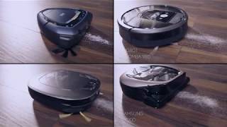 Vier der besten Saugroboter im Test AEG RX9 iRobot Roomba 980 LG HomBot und Samsung VR7000 [upl. by Yroger]