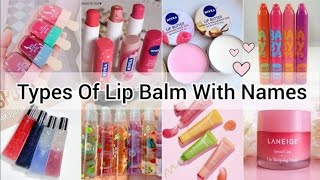 Types of Lip balm with names Lip balm for girlsArpita stylish world video [upl. by Dias]