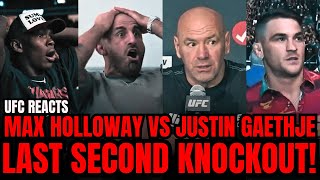 UFC Fighters REACT To Max Holloway vs Justin Gaethje KNOCKOUT [upl. by Norbert]