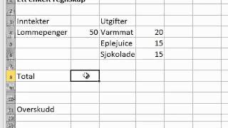 Enkelt regnskap på Excel [upl. by Mil124]