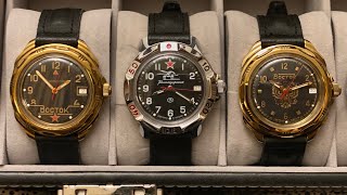 Vostok Komandirskie Military Russian Watches Unboxing [upl. by Pacian]