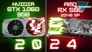 Comparativa RX580 2048sp VS Gtx 1060 rendimiento en 2024  A prueba en 9 juegos actuales [upl. by Nellak592]