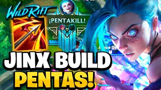 😱¡Nueva BUILD de JINX ¡La mejor para PENTAS  Wild Rift [upl. by Seiter506]