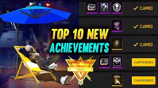 Top 10 New Achievements Free Fire  How To Compalete New Achievements For Free Emote In Free Fire [upl. by Nicodemus255]