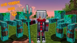 Minecraft best trident farm 121  BEST DESIGN MINECRAFT BEDROCK EDITION AND POCKET EDITION [upl. by Mw]