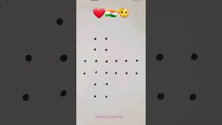 India 🇮🇳 map drawing easy trick  How to draw India map With Dots  India map drawing  map of india [upl. by Yffat]