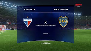 Fortaleza x Boca Juniors  Simulando no FC 24 PC com mods  CONMEBOL Sudamericana 2024 [upl. by Nylidam]