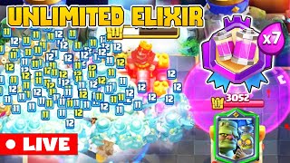 Clash Royale Live 🔴  Legendarays Infinite Elixir Challenge  Clashroyale Gameplay Live [upl. by Waltner]