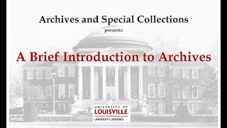 A Brief Introduction to Archives [upl. by Henig229]