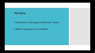 HLA Typing Comparison of Serology and Molecular typing Different resolution of HLA Alleles [upl. by Aleris]