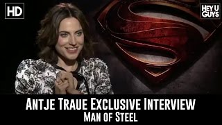 Antje Traue  Man of Steel Exclusive Interview [upl. by Natlus]