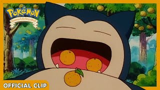 Snorlax Eats Everything  Pokémon Adventures in the Orange Islands  Official Clip [upl. by Nuhsyar]