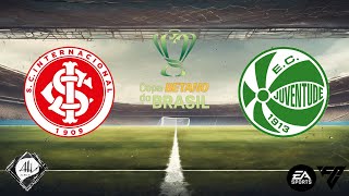 Internacional x Juventude  Terceira Fase Copa do Brasil 2024  Jogo de Ida  EA FC [upl. by Arihsaj]