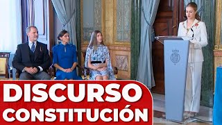 El DISCURSO de la PRINCESA LEONOR tras JURAR LA CONSTITUCIÓN ESPAÑOLA [upl. by Johnson]