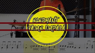 Elephant  Tame Impala Cover de batería con partituraDrum cover  sheet music [upl. by Atilemrac873]