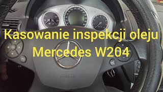 Mercedes W 204 Kasowanie inspekcji oleju [upl. by Swagerty]