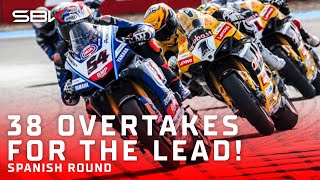 Bautista vs Razgatlioglus INCREDIBLE Jerez Race 2 battle  ESPWorldSBK 🇪🇸 [upl. by Stargell]