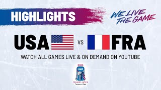 Highlights  USA vs France  2023 IIHFWorlds [upl. by Assilym]