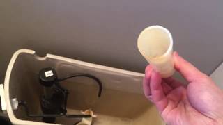 Fix toilet slow leak  crackedbroken overflow tube  Replace flush valve [upl. by Eylsel]