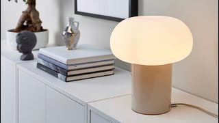 iKEA Dejsa Yeni Lamba Unboxing Test  Nordic tasarim 🧡 DEJSATable lamp beigeopar white glasss [upl. by Ardnasella]