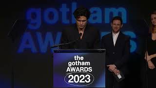 Charles Melton Wins the Award for Outstanding Supporting Performance at the 2023 Gotham Awards [upl. by Harrad484]