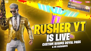 Pubg Live With Rusher YT l Rush Gameplay amp Chicken Hunt [upl. by Tammara566]