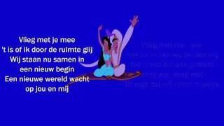 Dutch Disney songs Aladdin  A whole new world Dutch audio amp lyrics [upl. by Gare]