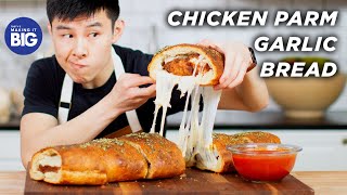 I Made A Giant Chicken ParmStuffed Garlic Bread • Tasty [upl. by King]