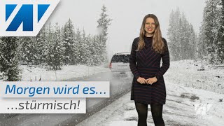 Unwetterwarnung Wintersturm Hermine rauscht auf Deutschland zu Gefahr durch Orkanböen und Schnee [upl. by Avehsile]