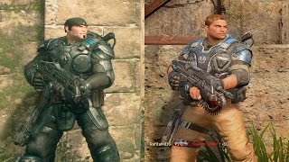 Gears of War 4 VS Gears of War Ultimate  GRAPHICS COMPARISON  Comparativa Beta [upl. by Meghann993]