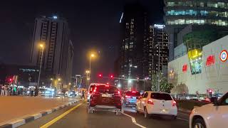 Burjuman Mall to Medcare Hospital Sheikh Zayed Road  DUBAI 4K drive [upl. by Ikcim]