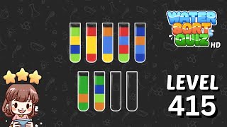 Water Sort Quiz Level 415 Solution Walkthrough 🧪 [upl. by Anikal381]