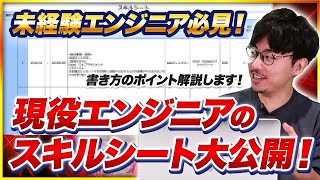 【徹底解説】現役エンジニアのスキルシートを大公開！【エンジニア転職】 [upl. by Tiloine]