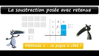 La soustraction avec retenue méthode 1 [upl. by Laerol]