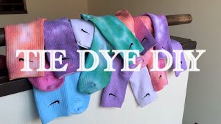 DIY Tie dye socks thrift Tutorial NIKEの靴下 タイダイ染めしよ 海外ファッション靴下編 [upl. by Mulford]