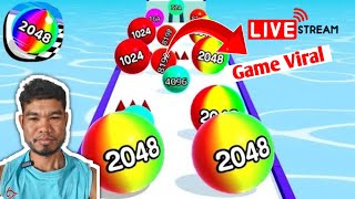 🍅LIVE STREAMING GAME BALL RUN 2048  MERGE NUMBER [upl. by Ssitruc562]