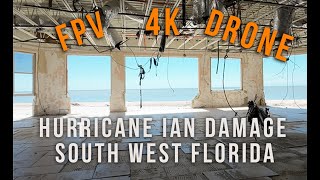 Hurricane Ian Sanibel Island Waterfront Damage 4K Drone Footage [upl. by Tteve]