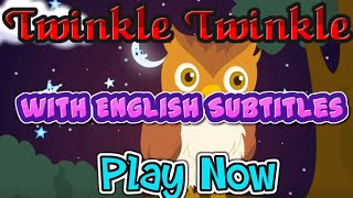 Twinkle Twinkle with English Subtitles  Nursery Rhymes amp Songs in HD  Kids Rhymes [upl. by Isidro]