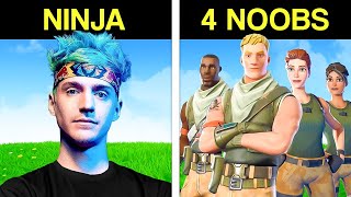 Can 4 Fortnite Noobs Beat Ninja [upl. by Bergen]