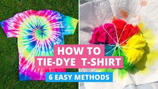 How to TieDye TShirts 6 Easy Methods DIY [upl. by Suilenroc]