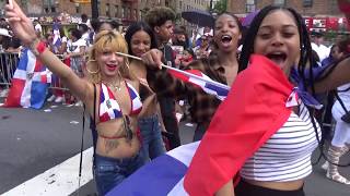 BEAUTIFUL DOMINICAN GIRLS AT DOMINICAN DAY PARADE NEW YORK BRONX 2018 [upl. by Vite]