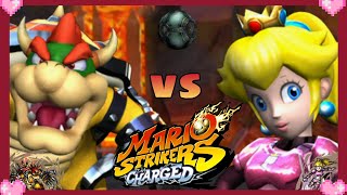 💗 Mario Strikers Charged  Peach vs Bowser 💗 [upl. by Pittman]