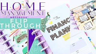 Home Management Planner Flip Through  Happy Planner  Home Binder [upl. by Shantee]