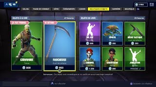 FORTNITE  Boutique du 26 octobre quotFAUCHEUSEquot  Skin quotCERVIVOREquot [upl. by Nylakcaj556]