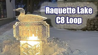 Raquette Lake Grooming C8 Snowmobile Trail Loop 2022 [upl. by Melbourne760]