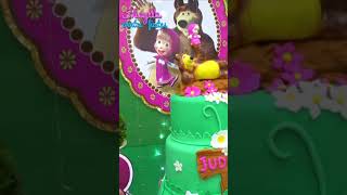 Masha y oso decoracion de fiesta Infantil dulces torta bocaditos personalizados [upl. by Seibold]