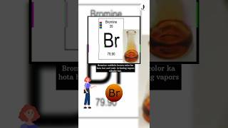 Bromine bromine atom chemistry study students gkhindi gkinhindi factsinhindi ytshorts fact [upl. by Alilahk946]